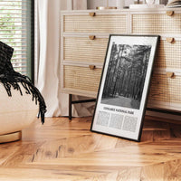 Congaree National Park Print Black and White, Congaree National Park Wall Art, Congaree National Park Poster, Park Photo, Wall Décor, Map