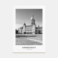 Connecticut Portrait B&W Poster