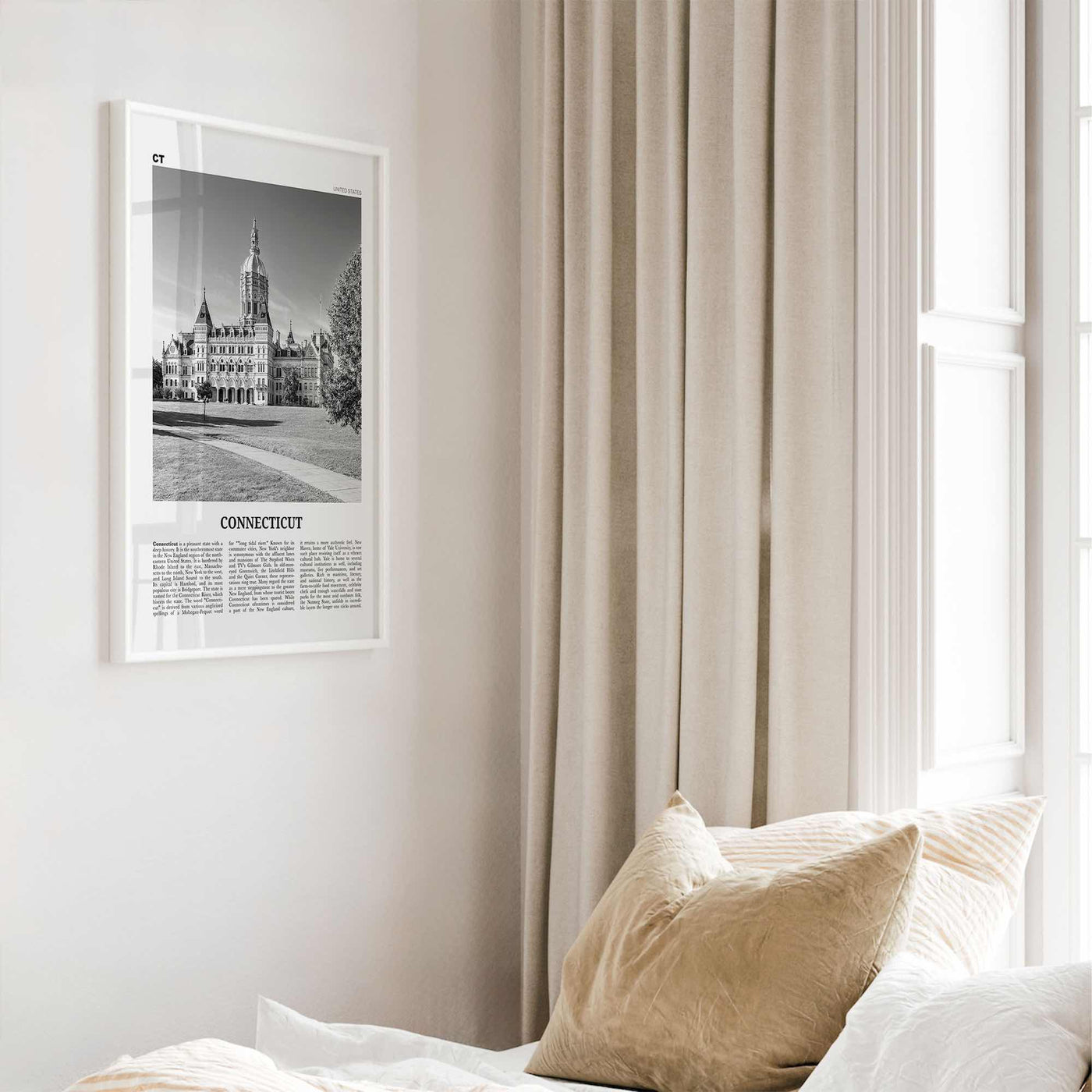 Connecticut Print Black and White No 2, Connecticut Wall Art, Connecticut Poster, Connecticut Photo, USA, United States, North America