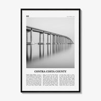 Contra Costa County Print Black and White, Contra Costa Wall Art, Contra Costa Poster, Contra Costa Photo, Contra Costa Wall Décor