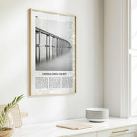 Contra Costa County Print Black and White, Contra Costa Wall Art, Contra Costa Poster, Contra Costa Photo, Contra Costa Wall Décor