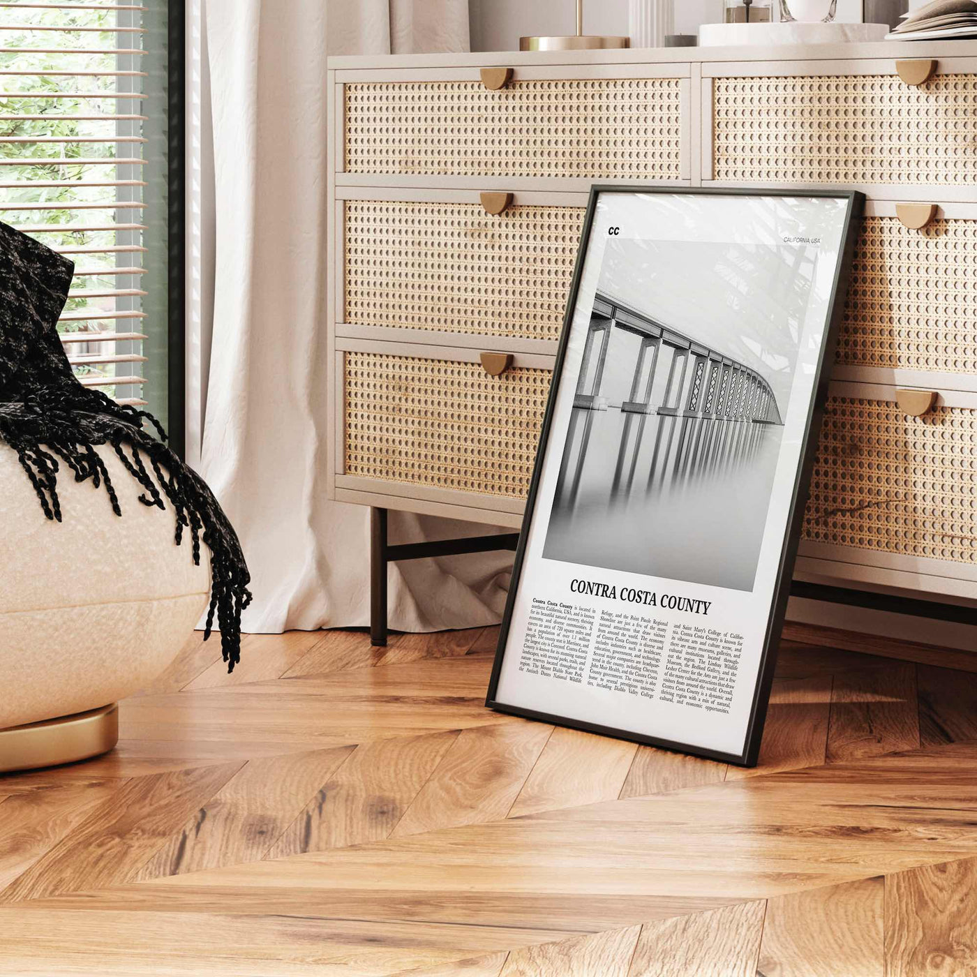 Contra Costa County Print Black and White, Contra Costa Wall Art, Contra Costa Poster, Contra Costa Photo, Contra Costa Wall Décor