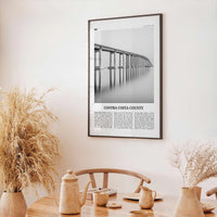 Contra Costa County Print Black and White, Contra Costa Wall Art, Contra Costa Poster, Contra Costa Photo, Contra Costa Wall Décor