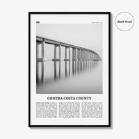 Contra Costa County Print Black and White, Contra Costa Wall Art, Contra Costa Poster, Contra Costa Photo, Contra Costa Wall Décor