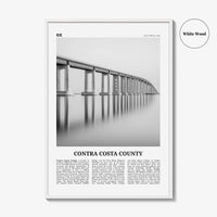 Contra Costa County Print Black and White, Contra Costa Wall Art, Contra Costa Poster, Contra Costa Photo, Contra Costa Wall Décor