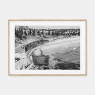 Coogee Beach Landscape B&W Poster