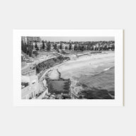 Coogee Beach Landscape B&W Poster