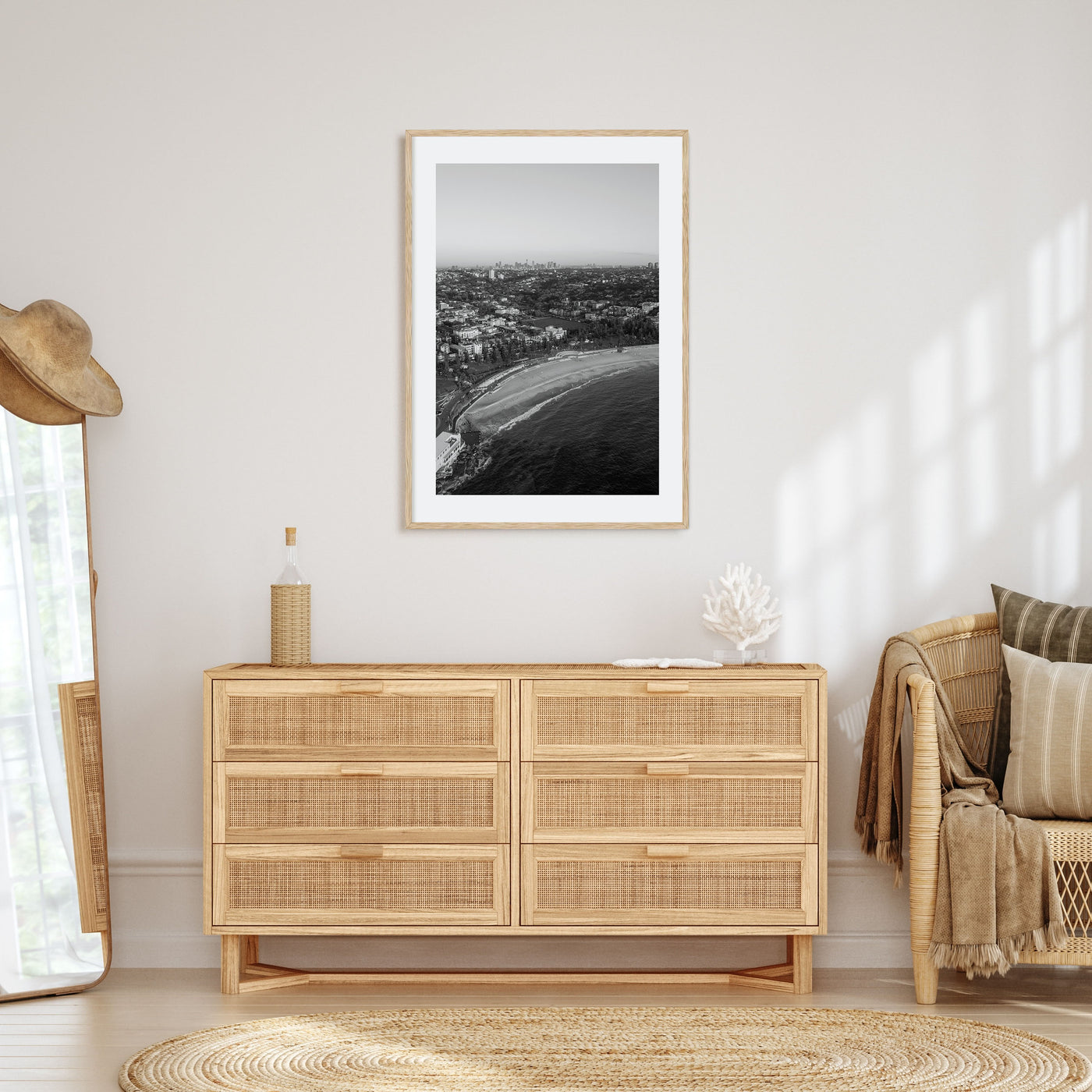Coogee Beach Photo B&W Poster