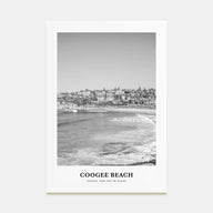 Coogee Beach Portrait B&W Poster