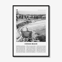 Coogee Beach Print Black and White No 1, Coogee Beach Wall Art, Coogee Beach Poster, Coogee Beach Photo, New South Wales, Australia