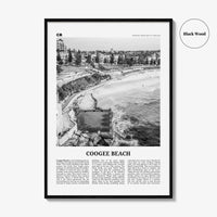 Coogee Beach Print Black and White No 1, Coogee Beach Wall Art, Coogee Beach Poster, Coogee Beach Photo, New South Wales, Australia