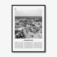 Cookeville Print Black and White, Cookeville Wall Art, Cookeville Poster, Cookeville Photo, Cookeville Wall Décor, Cookeville Map, Tennessee