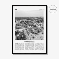 Cookeville Print Black and White, Cookeville Wall Art, Cookeville Poster, Cookeville Photo, Cookeville Wall Décor, Cookeville Map, Tennessee