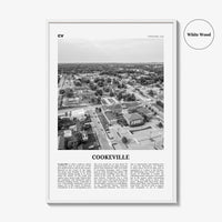 Cookeville Print Black and White, Cookeville Wall Art, Cookeville Poster, Cookeville Photo, Cookeville Wall Décor, Cookeville Map, Tennessee