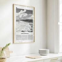 Coolum Beach Print Black and White, Coolum Beach Wall Art, Coolum Beach Poster, Coolum Beach Photo, Coolum Beach Décor, Coolum Beach Map