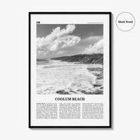 Coolum Beach Print Black and White, Coolum Beach Wall Art, Coolum Beach Poster, Coolum Beach Photo, Coolum Beach Décor, Coolum Beach Map