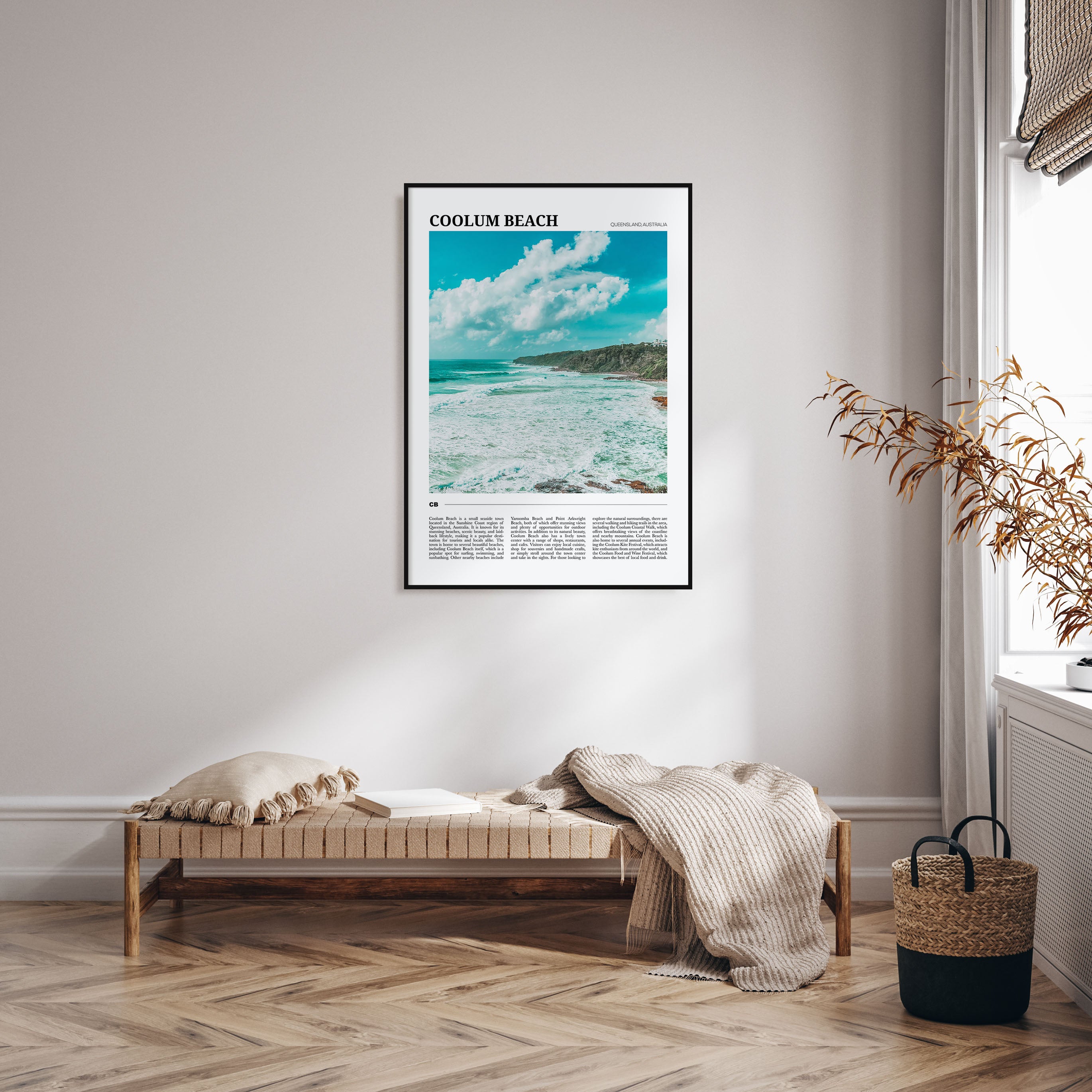 Coolum Beach Travel Color Poster