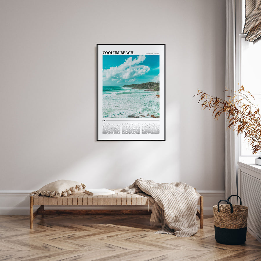 Coolum Beach Travel Color Poster