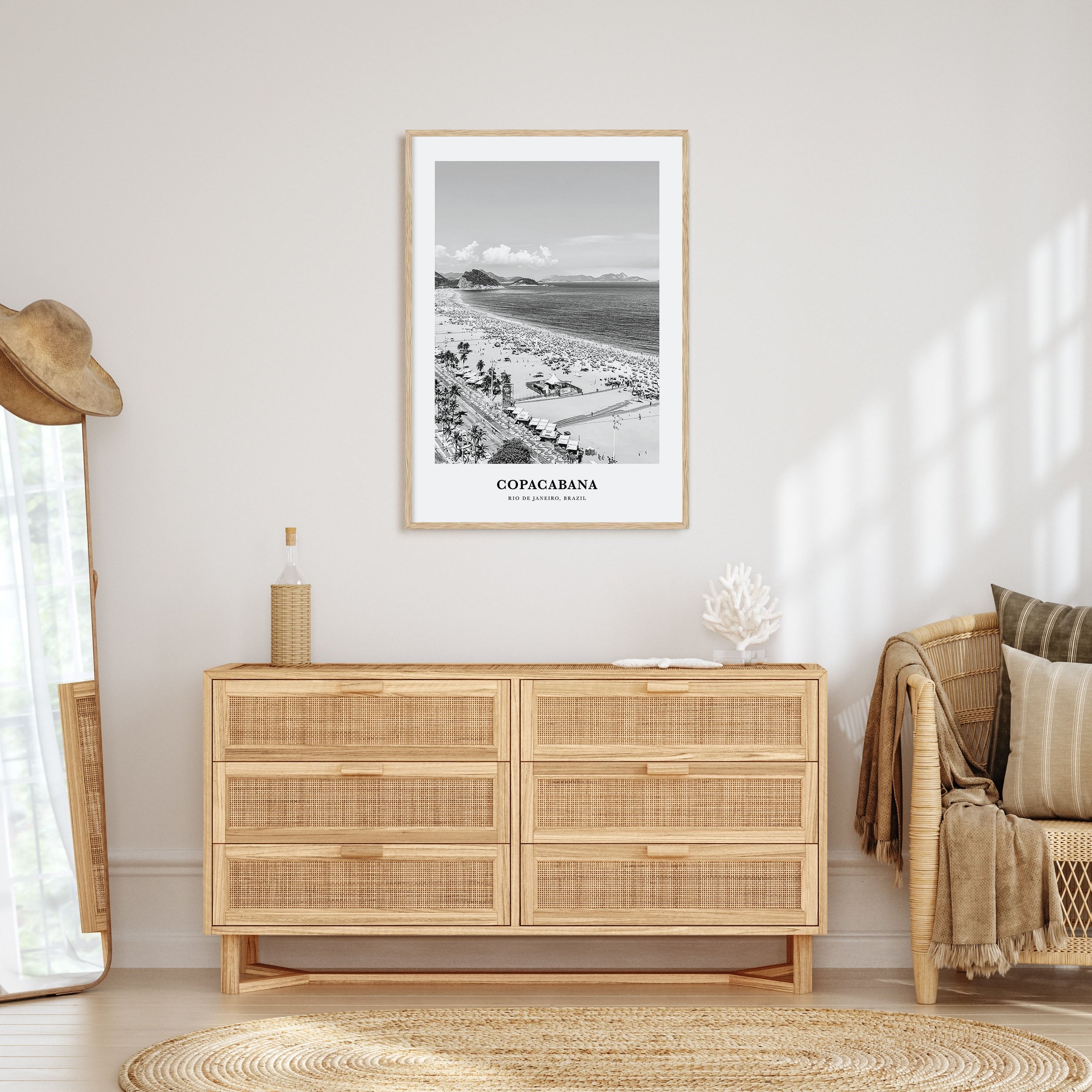 Copacabana Portrait B&W Poster