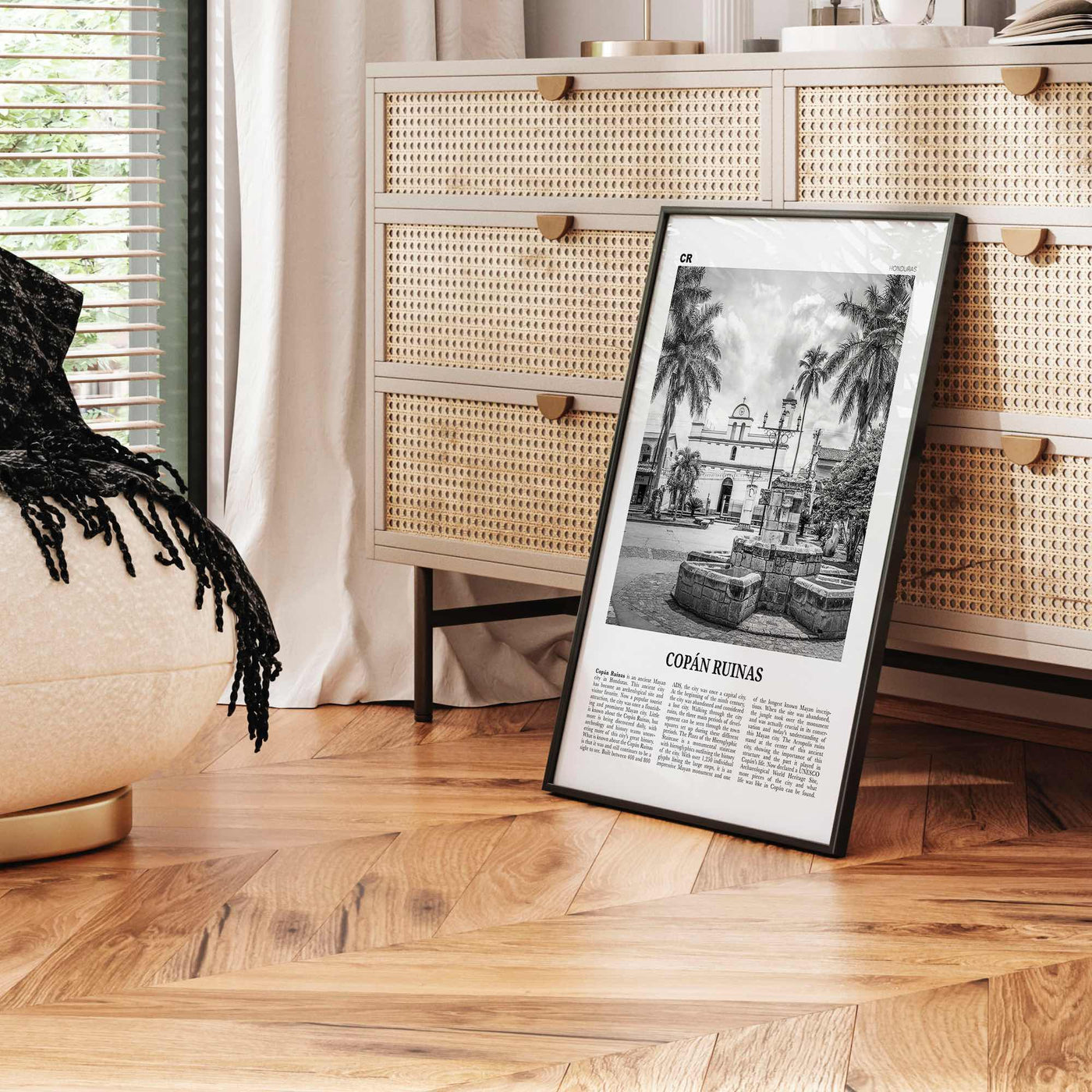 Copan Ruinas Print Black and White, Copan Ruinas Wall Art, Copán Ruinas Poster, Copán Ruinas Photo, Copán Ruinas Wall Décor, Honduras