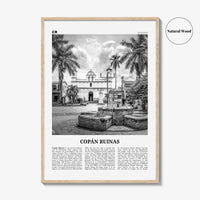 Copan Ruinas Print Black and White, Copan Ruinas Wall Art, Copán Ruinas Poster, Copán Ruinas Photo, Copán Ruinas Wall Décor, Honduras