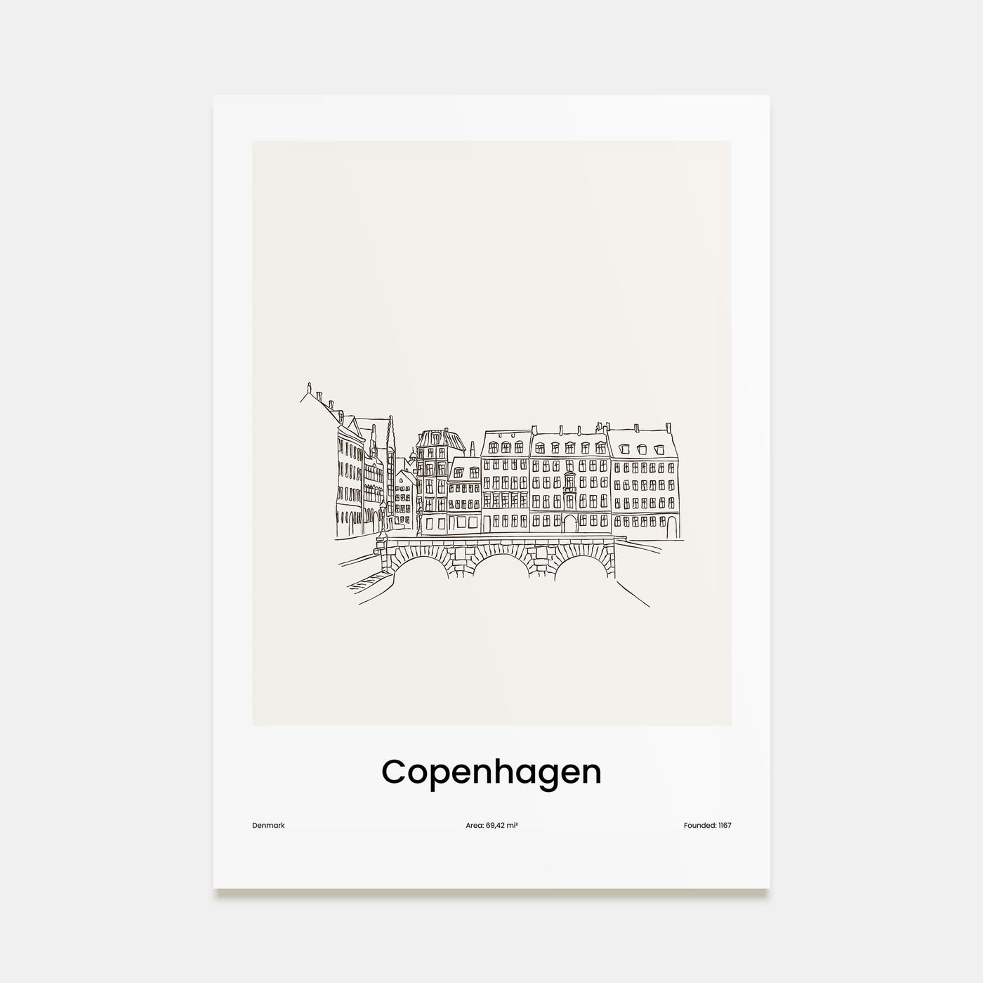 Copenhagen Drawn No 1 Poster