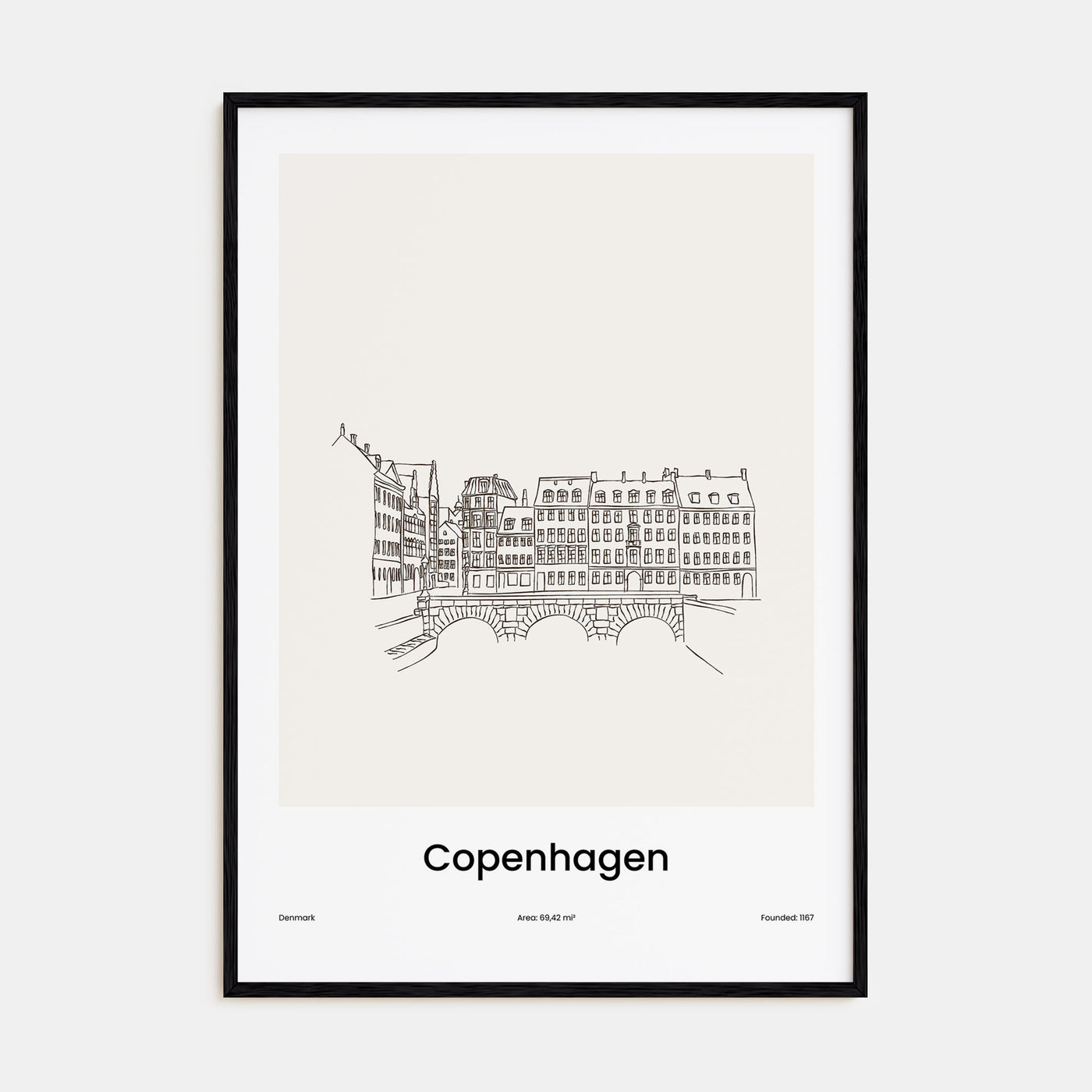 Copenhagen Drawn No 1 Poster