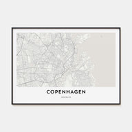Copenhagen Map Landscape Poster