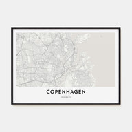 Copenhagen Map Landscape Poster