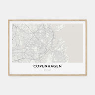 Copenhagen Map Landscape Poster