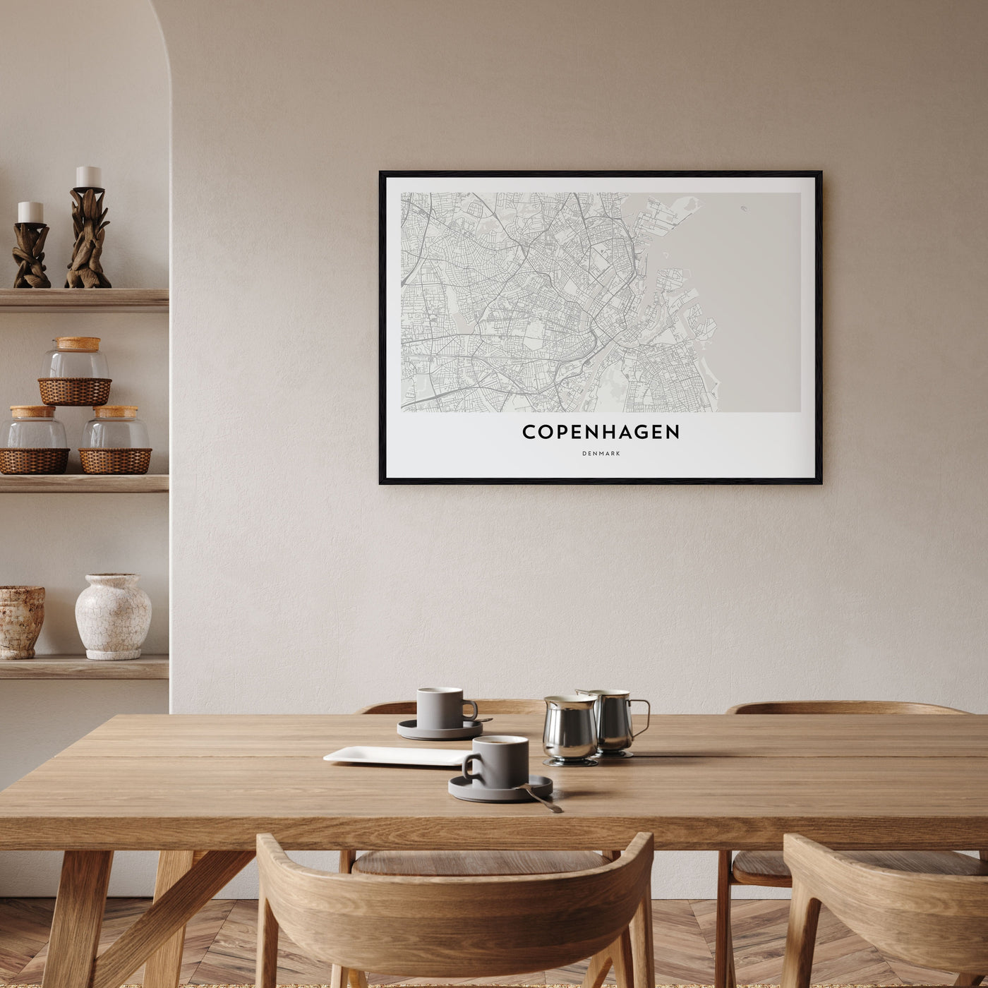 Copenhagen Map Landscape Poster