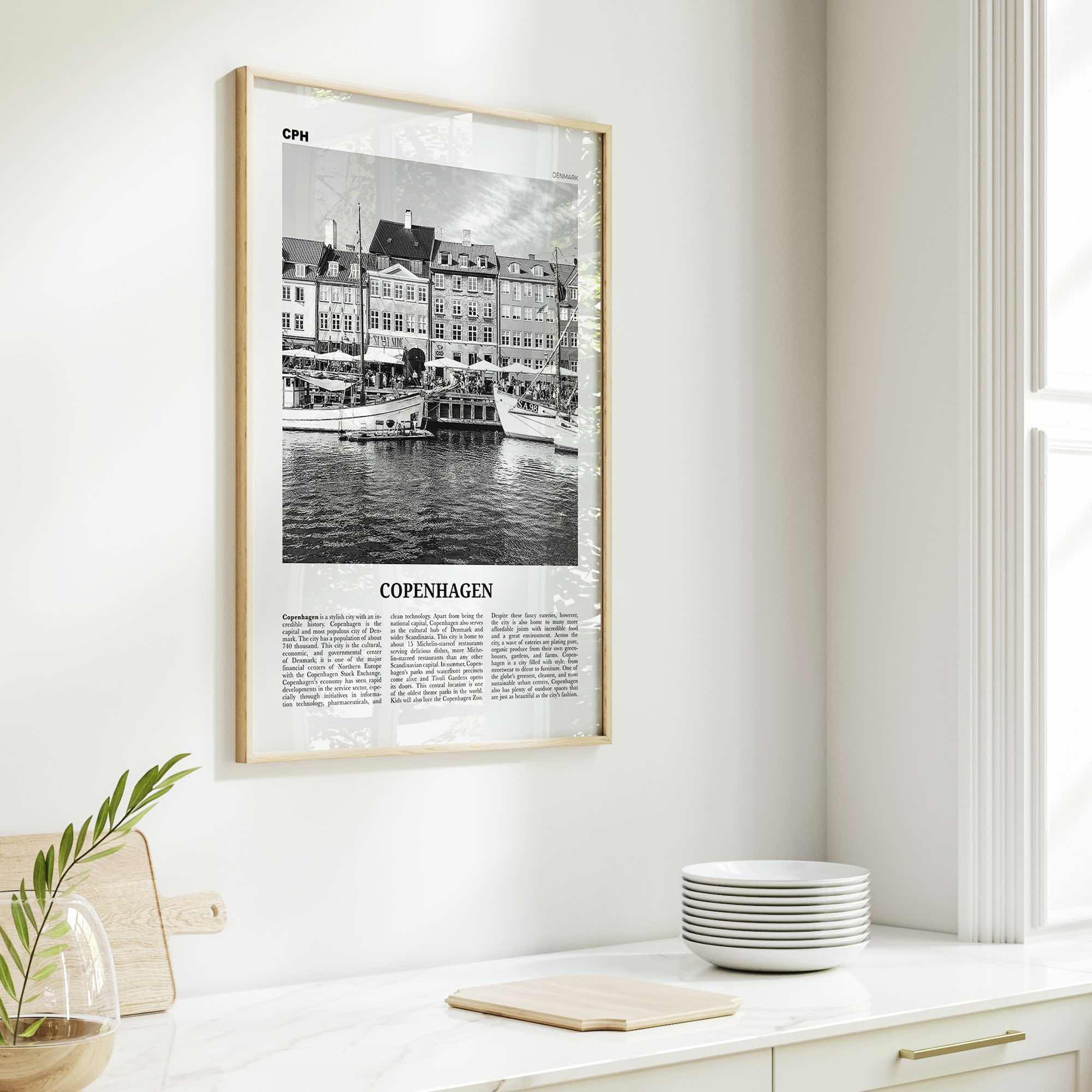 Copenhagen Print Black and White No 1, Copenhagen Wall Art, Copenhagen Poster, Copenhagen Photo, København, Danmark, Denmark, Europe