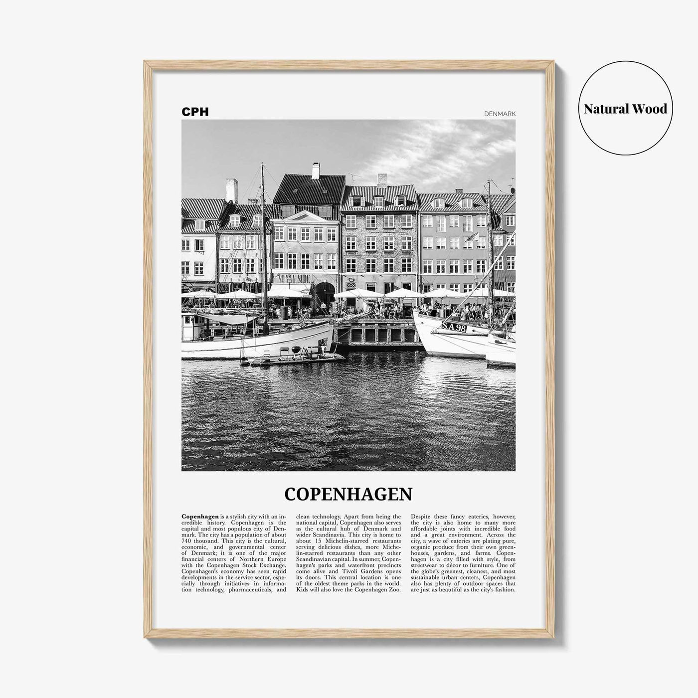 Copenhagen Print Black and White No 1, Copenhagen Wall Art, Copenhagen Poster, Copenhagen Photo, København, Danmark, Denmark, Europe