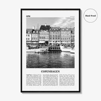 Copenhagen Print Black and White No 1, Copenhagen Wall Art, Copenhagen Poster, Copenhagen Photo, København, Danmark, Denmark, Europe