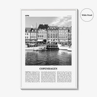 Copenhagen Print Black and White No 1, Copenhagen Wall Art, Copenhagen Poster, Copenhagen Photo, København, Danmark, Denmark, Europe