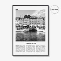 Copenhagen Print Black and White No 1, Copenhagen Wall Art, Copenhagen Poster, Copenhagen Photo, København, Danmark, Denmark, Europe