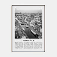 Copenhagen Travel B&W No 2 Poster