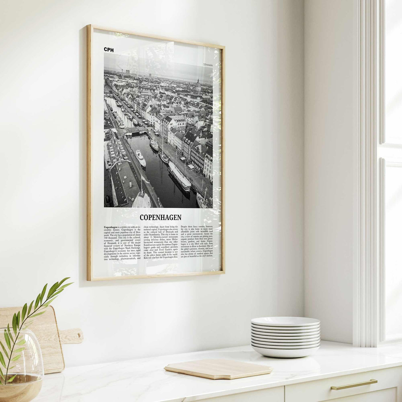 Copenhagen Print Black and White No 2, Copenhagen Wall Art, Copenhagen Poster, Copenhagen Photo, København, Danmark, Denmark, Europe