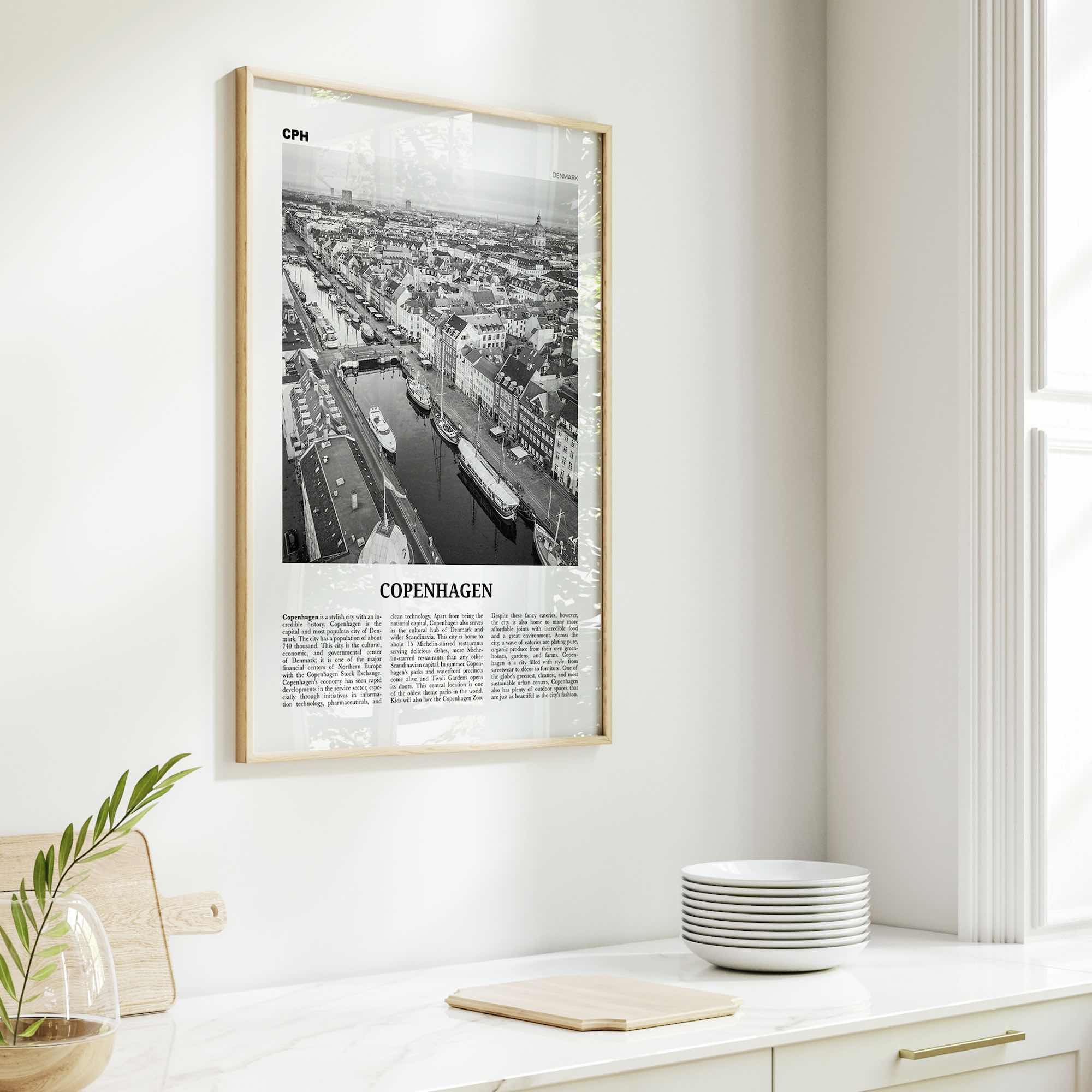 Copenhagen Print Black and White No 2, Copenhagen Wall Art, Copenhagen Poster, Copenhagen Photo, København, Danmark, Denmark, Europe