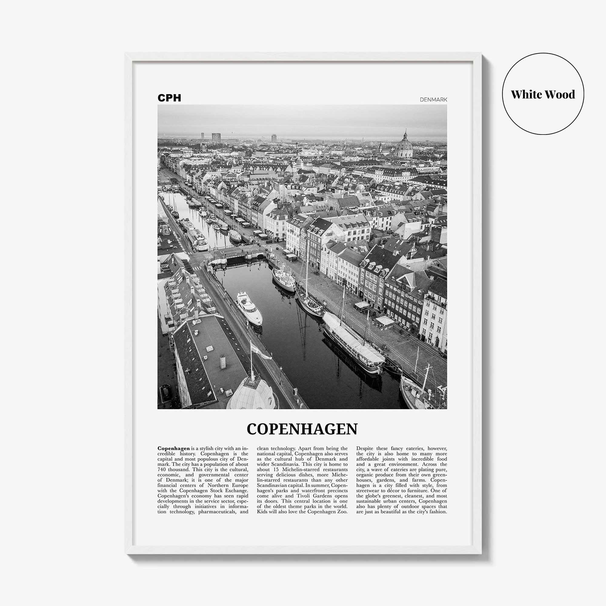 Copenhagen Print Black and White No 2, Copenhagen Wall Art, Copenhagen Poster, Copenhagen Photo, København, Danmark, Denmark, Europe