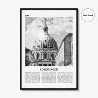 Copenhagen Print Black and White No 3, Copenhagen Wall Art, Copenhagen Poster, Copenhagen Photo, København, Danmark, Denmark, Europe