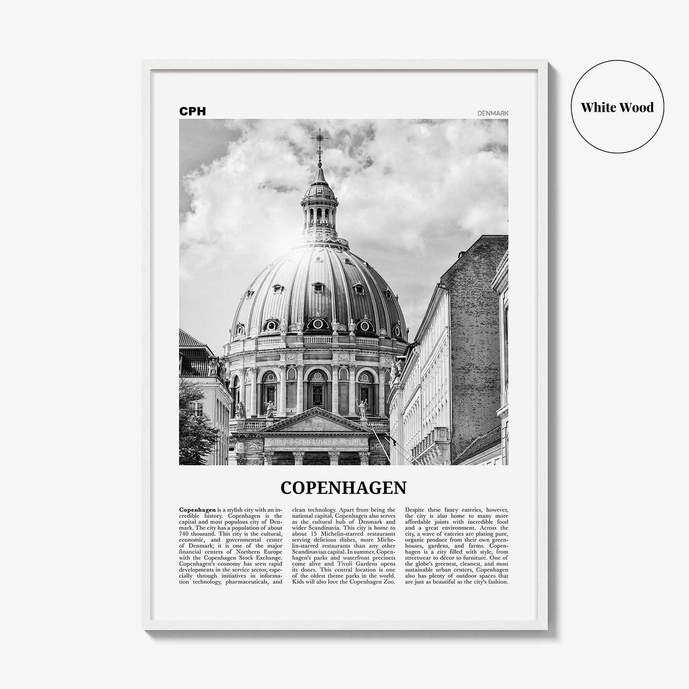 Copenhagen Print Black and White No 3, Copenhagen Wall Art, Copenhagen Poster, Copenhagen Photo, København, Danmark, Denmark, Europe