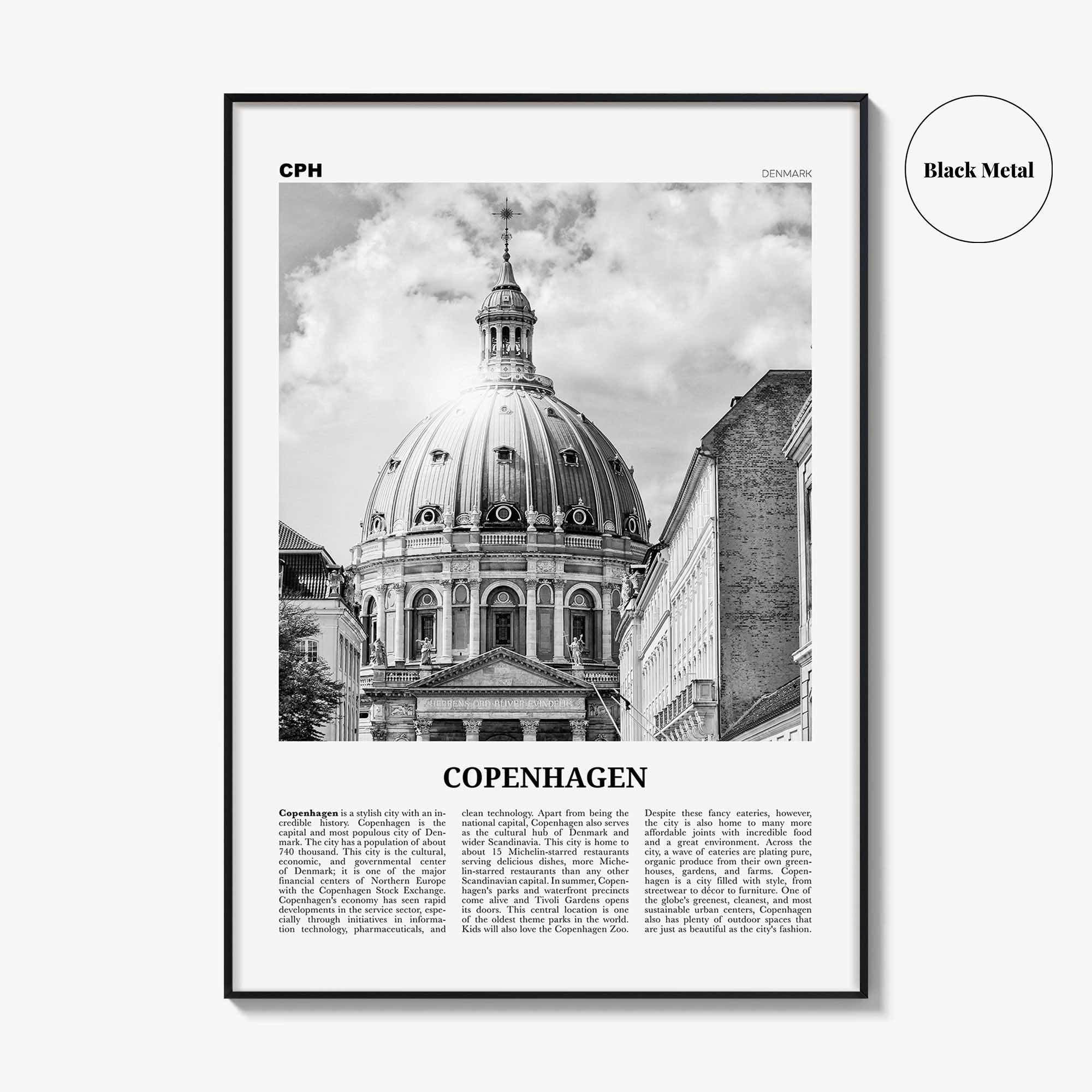 Copenhagen Print Black and White No 3, Copenhagen Wall Art, Copenhagen Poster, Copenhagen Photo, København, Danmark, Denmark, Europe