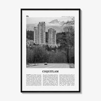 Coquitlam Print Black and White No 1, Coquitlam Wall Art, Coquitlam Poster, Coquitlam Photo, Coquitlam Wall Décor, Coquitlam Map Canada