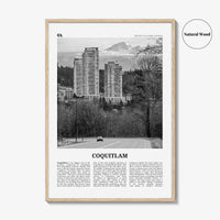 Coquitlam Print Black and White No 1, Coquitlam Wall Art, Coquitlam Poster, Coquitlam Photo, Coquitlam Wall Décor, Coquitlam Map Canada