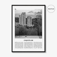 Coquitlam Print Black and White No 1, Coquitlam Wall Art, Coquitlam Poster, Coquitlam Photo, Coquitlam Wall Décor, Coquitlam Map Canada