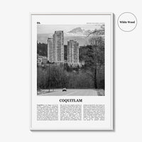 Coquitlam Print Black and White No 1, Coquitlam Wall Art, Coquitlam Poster, Coquitlam Photo, Coquitlam Wall Décor, Coquitlam Map Canada