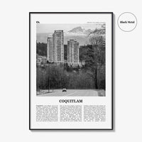 Coquitlam Print Black and White No 1, Coquitlam Wall Art, Coquitlam Poster, Coquitlam Photo, Coquitlam Wall Décor, Coquitlam Map Canada