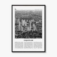 Coquitlam Print Black and White No 2, Coquitlam Wall Art, Coquitlam Poster, Coquitlam Photo, Coquitlam Wall Décor, Coquitlam Map, Canada