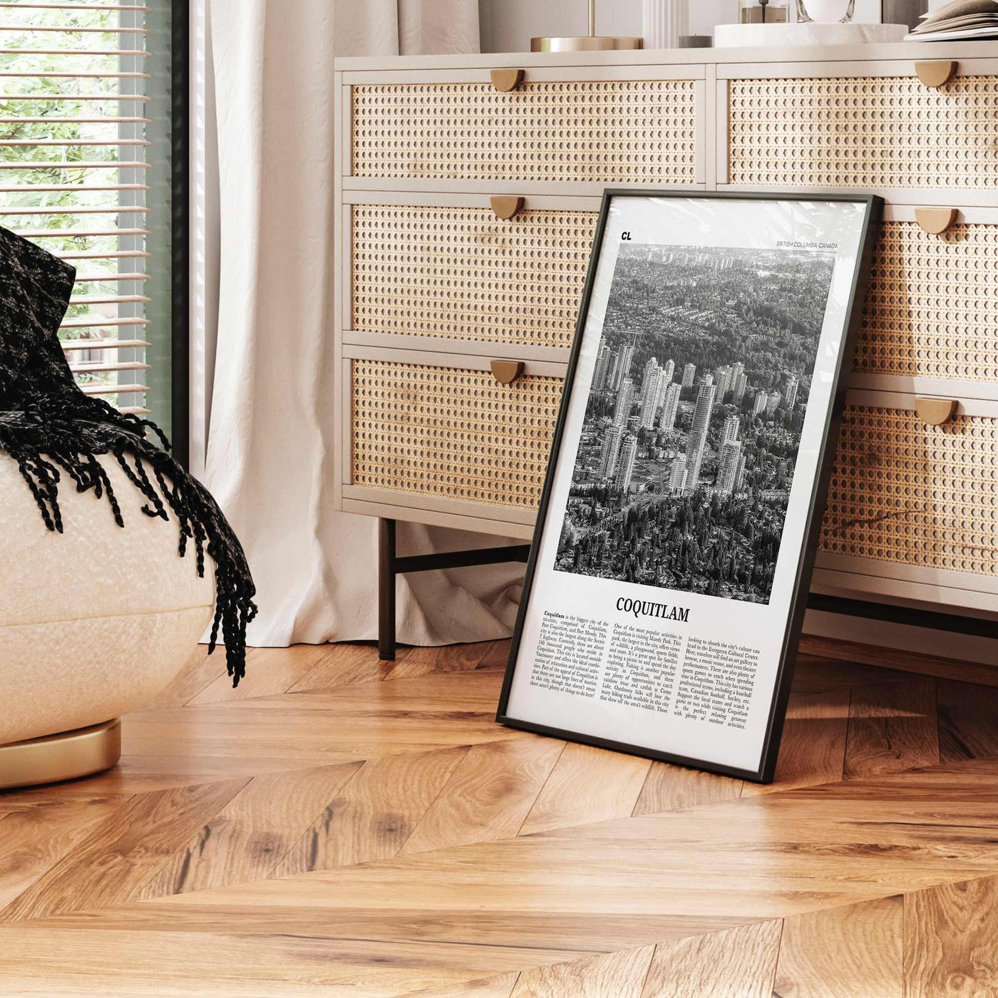 Coquitlam Print Black and White No 2, Coquitlam Wall Art, Coquitlam Poster, Coquitlam Photo, Coquitlam Wall Décor, Coquitlam Map, Canada